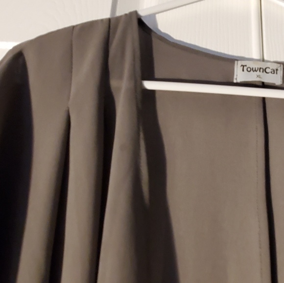 XL Grey Sheer Short Sleeve Cardigan - Picture 2 of 4